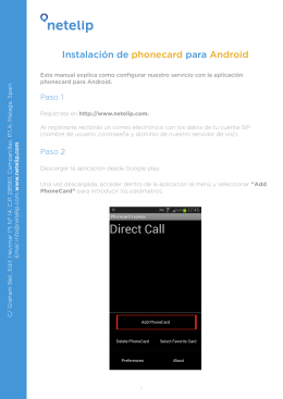Instalación de phonecard para Android