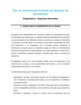 Plan de Ordenamiento Territorial del Municipio de Bucaramanga