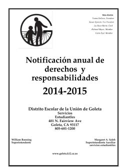 Notificación anual de derechos y responsabilidades