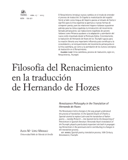 Filosofía del Renacimiento en la traducción de Hernando