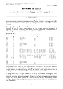 TUTORIAL DE netstat - Departamento de Informática