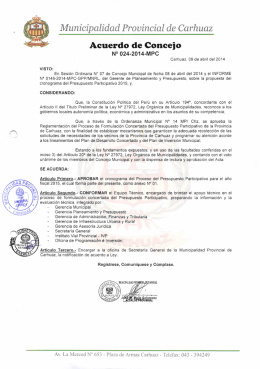 mu" Municipalidad Provincial de Carhuaz