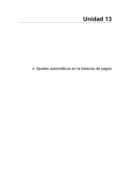 Ajustes automáticos en la balanza de pagos