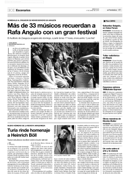 Más de 33 músicos recuerdan a Rafa Angulo con un gran festival