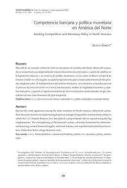 Competencia bancaria y política monetaria en América del Norte