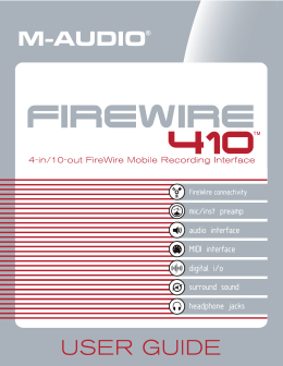 FireWire 410 Manual de Usuario