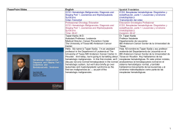 Hematologic Malignancies: Diagnosis and Staging Part 1