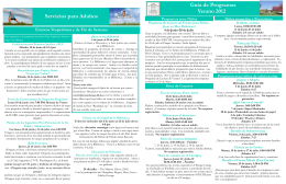 Servicios para Adultos Guía de Programas Verano 2012