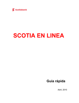 SCOTIA EN LINEA Guía rápida - Scotia en Línea