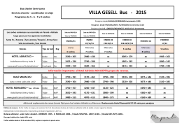 VILLA GESELL Bus - 2015