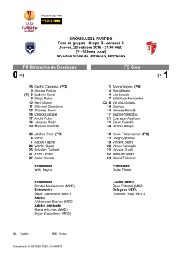 FC Sion FC Girondins de Bordeaux