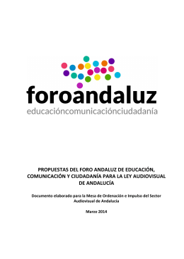 propuestas del Foro Andaluz de Comunicación