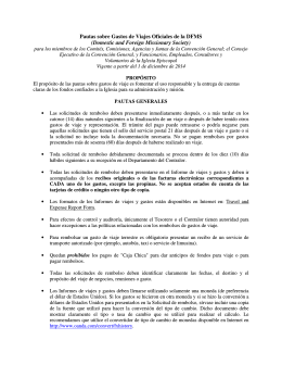 Lineamientos para Viajes Oficiales