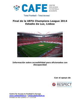 Final de la UEFA Champions League 2014 Estadio da Luz, Lisboa