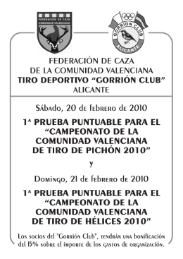 federación de caza de la comunidad valenciana tiro deportivo