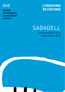 SABADELL - Festival de literatures i arts infantil i juvenil