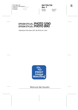 Manual del Usuario de la Stylus Photo 890/1290