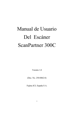 Manual de Usuario Del Escáner ScanPartner 300C