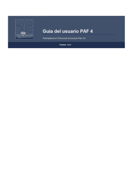 Guía del usuario PAF 4.0.3 - Portal de Historia Familiar