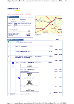 Página 1 de 2 callejero itinerarios, distancias, rutas, distancias