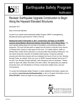 Earthquake Safety Program
