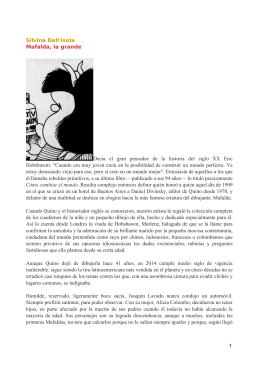 Silvina Dell`Isola Mafalda, la grande Decía el gran