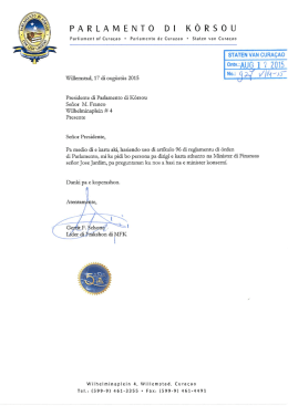 PARLAMENTO DI KÙRSOU - Parlamento di Kòrsou