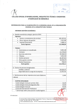 col.legi oficial d`aparelladors, arquitectes tecnics i enginyers d