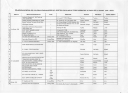 `,ï` sorteo institución educativa zona dirección distrito