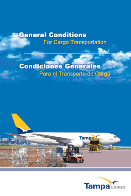 Condiciones Generales del Contrato de Transporte