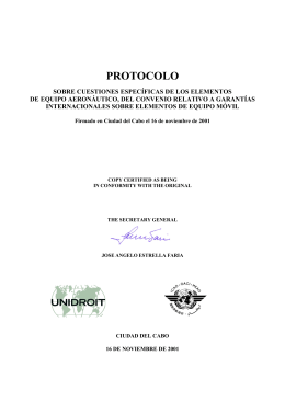 PROTOCOLO - Unidroit