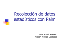 Recolección de datos estadísticos con Palm