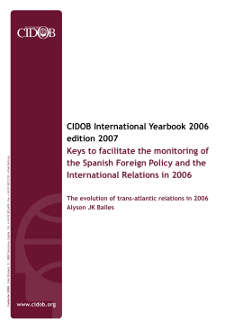 CIDOB International Yearbook 2006 edition 2007 Keys to facilitate