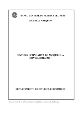 síntesis económica de moquegua noviembre 2013