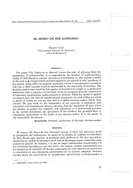 EL DESEO DE SER ALTRUISTAl