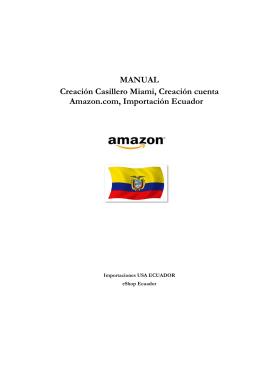 MANUAL Creación Casillero Miami, Creación cuenta Amazon.com