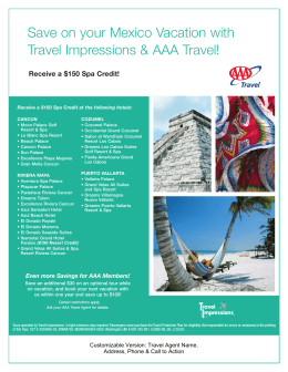 Save on your Mexico Vacation with Travel Impressions & AAA Travel!