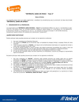 ENTÉRATE, GANA UN iPAD2 - Fase 3