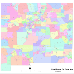 New Mexico PDF Zip Code Map