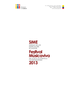 SIME Festival Músicaviva 2013 - Ministerio de Cultura y Patrimonio