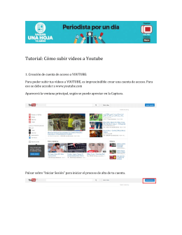 Tutorial: Cómo subir videos a Youtube