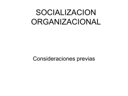 SOCIALIZACION ORGANIZACIONAL