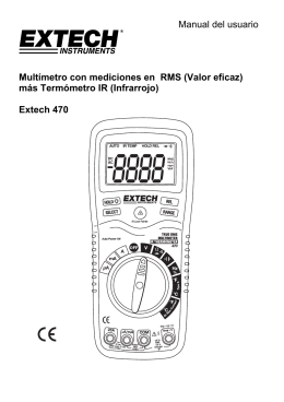 Manual del usuario Multímetro con mediciones en RMS (Valor