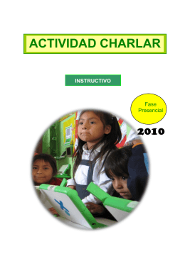 ACTIVIDAD CHARLAR - Ministerio de Educación