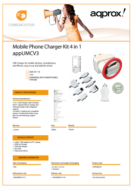 Mobile Phone Charger Kit 4 in 1 appUMCV3