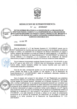 R. Superintendencia Nº 002-2015