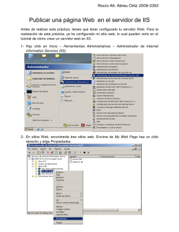 Publicar una página Web en el servidor de IIS