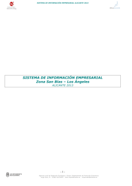 SISTEMA DE INFORMACIÓN EMPRESARIAL Zona San Blas – Los