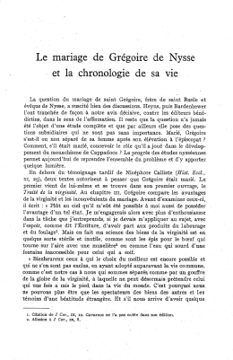 Le mariage de Grégoire de Nysse et la chronologie de sa vie