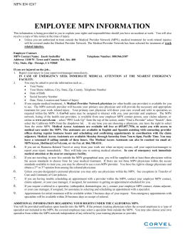 EMPLOYEE MPN INFORMATION